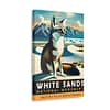 Vintage Style White Sands Kit Fox Art Print