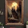 Howling Wolf Canvas Art Print - Gallup, New Mexico