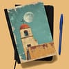 Vintage Adobe Church Evening Lined Journal - New Mexico Gift