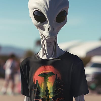 Aliens Landed Roswell Tee