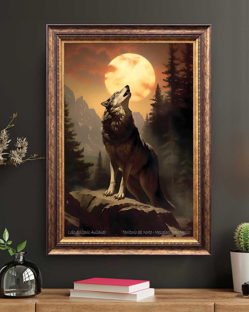 Howling Wolf Canvas Art Print - Mescalero, New Mexico