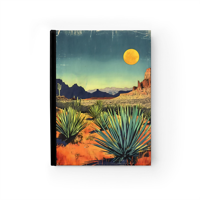Vintage Yucca Landscape Lined Journal