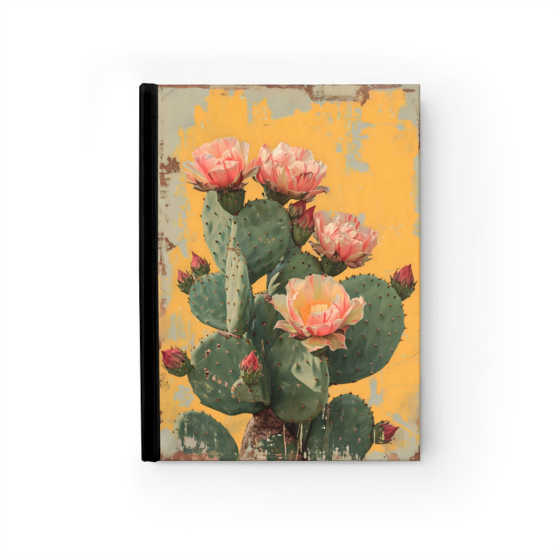Vintage Prickly Pear Lined Journal