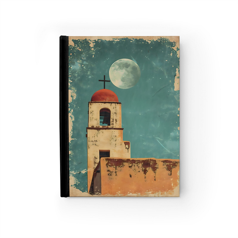 Vintage Adobe Church Evening Lined Journal