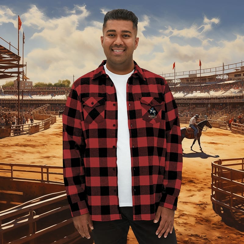 Roswell Bucking Bronco New Mexico Flannel Shirt