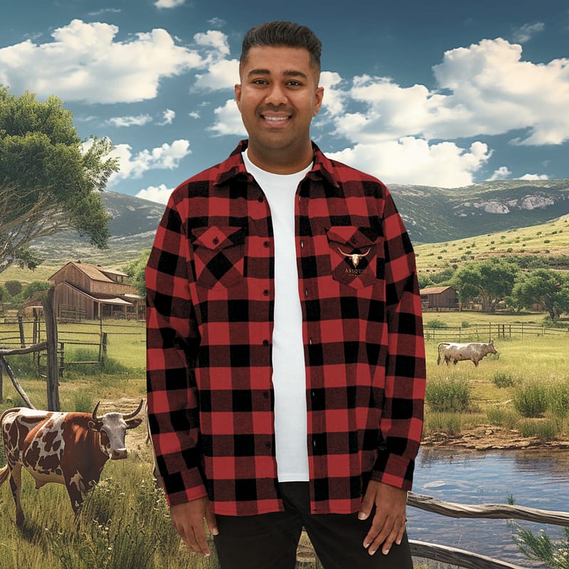 Abiquiu New Mexico Longhorn Flannel Shirts