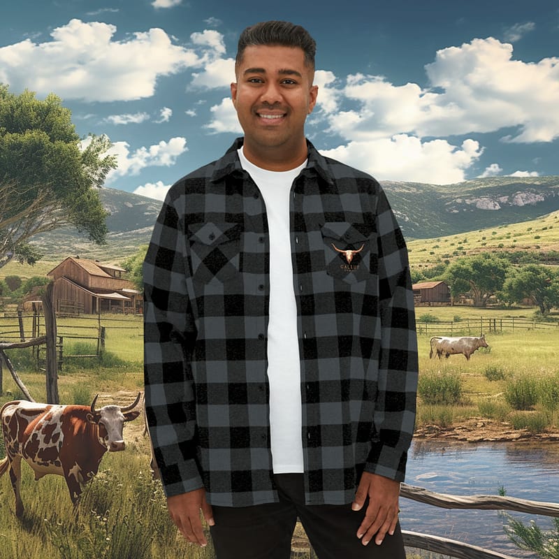 Gallup New Mexico Longhorn Flannel Shirt