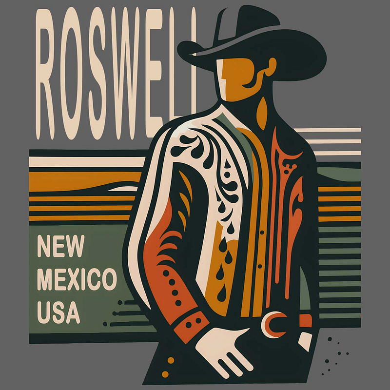 Retro Roswell Cowboy T-Shirt