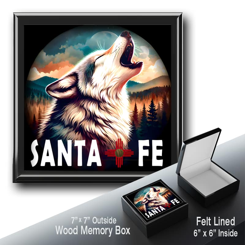 Santa Fe Howling Wolf Stash Box