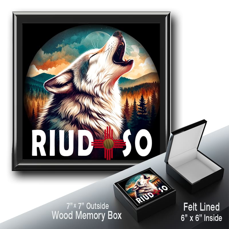 Ruidoso Howling Wolf Stash Box