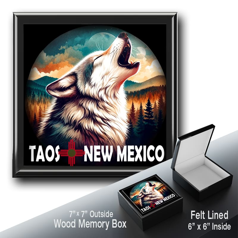 Taos Howling Wolf Stash Box