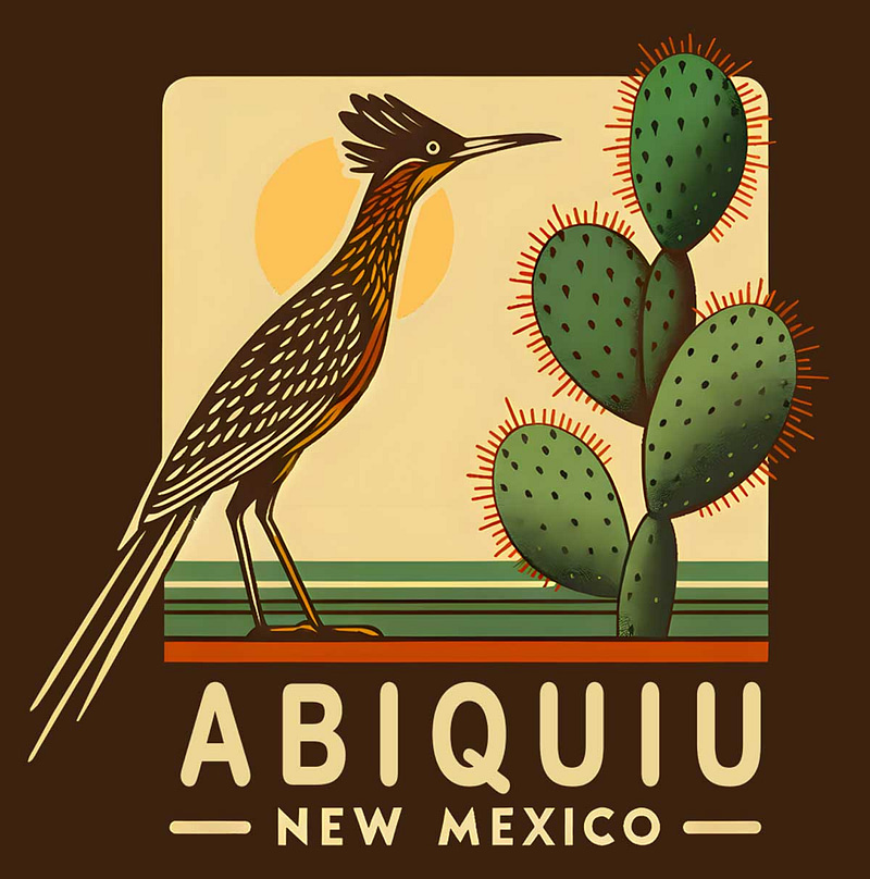 Abiquiu New Mexico Roadrunner Shirt