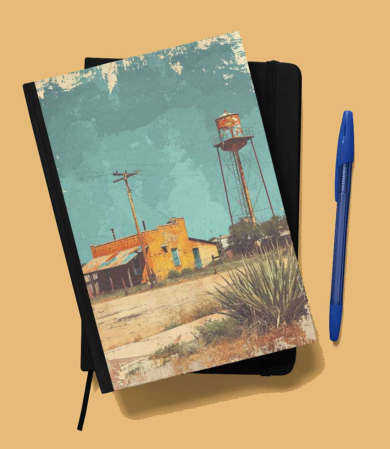 Vintage Abandoned Adobe Store Lined Journal - New Mexico Gift
